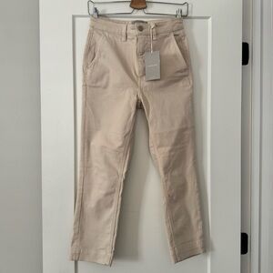 Everlane Slim Leg Crop Pants in Sandstone